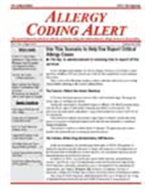 Allergy Coding Alert